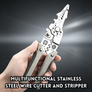 idrop Multifunction Wire Stripper Electrician Wire Cutting Pliers Industrial Grade Cable Stripping Crimping Tool Hand Tool Set Set Tang Pengupas Wayar Serbaguna Tang Pemotong Wayar Elektrik Gred Industri Alat Kupas Kabel dan Crimping Pelbagai Fungsi (S)
