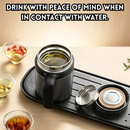idrop 550ML – Portable Office Vacuum Insulated Cup with Handle 316 Stainless Steel Premium Infuser Tea Separation Bottle Thermos Office Tumbler Cawan Termos Pejabat Mudah Alih Pemegang Keluli Tahan Karat 316 Premium Pemisah Teh dan Air Cawan Vakum (S)