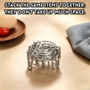idrop Mini 304 Stainless Steel Steaming Rack Steamer Stand Food Steaming Tray Pot Rice Cooker Support Rack Kitchen Tool Set Set Rak Kukus Mini Keluli Tahan Karat 304 Rak Pengukus Makanan Sokongan Periuk dan Periuk Nasi Peralatan Dapur (S)