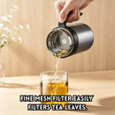 idrop 550ML – Portable Office Vacuum Insulated Cup with Handle 316 Stainless Steel Premium Infuser Tea Separation Bottle Thermos Office Tumbler Cawan Termos Pejabat Mudah Alih Pemegang Keluli Tahan Karat 316 Premium Pemisah Teh dan Air Cawan Vakum (S)