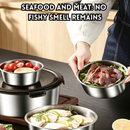 idrop 【350ML / 550ML / 900ML】Stainless Steel Food Storage Container with Lock Clip Lunch Box Airtight Fresh Keeping Bowl with Lid Set Set Bekas Simpanan Makanan Keluli Tahan Karat Dengan Klip Kunci Kotak Bento Bekas Kedap Udara Mangkuk Dengan Penutup (S)