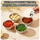 idrop 304 Stainless Steel Cute Animal Seasoning Container Kitchen Storage Sauce Dip Portable Food Storage Box Onion Ginger Garlic Bekas Perasa Keluli Tahan Karat Bekas Sos dan Cencah Penyimpanan Dapur Bekas Simpanan Makanan Bawang Halia Bawang Putih (S)