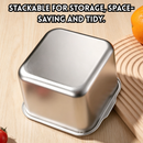 idrop 14CM 304 Stainless Steel Square Sauce Container with Lid Commercial Kitchen Seasoning Box Jam Pot Condiment Holder Storage Set Bekas Sos Segi Empat Keluli Tahan Karat 304 Dengan Penutup Bekas Perasa Dapur Komersial Jem Bekas Penyimpanan (S)