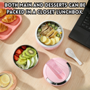 idrop [ 800ML – 1500ML ] Stainless Steel Insulated Lunch Box Double Layer Cartoon Portable Food Container for Students and Office Random Colour Bekas Makan Keluli Tahan Karat Berpenebat Dua Lapisan Kotak Kartun Untuk Pelajar dan Pejabat Warna Rawak (S)