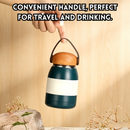 idrop 330ML 304 Stainless Steel Vacuum Thermos Flask Insulated Cup Portable Handle Thermos Cute Compact Student Water Bottle Set Set Cawan Termos Vakum 304 Keluli Tahan Karat Mudah Alih Dengan Pemegang Botol Air Pelajar Rekaan Comel dan Kecil (S)