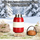 idrop 330ML 304 Stainless Steel Vacuum Thermos Flask Insulated Cup Portable Handle Thermos Cute Compact Student Water Bottle Set Set Cawan Termos Vakum 304 Keluli Tahan Karat Mudah Alih Dengan Pemegang Botol Air Pelajar Rekaan Comel dan Kecil (S)