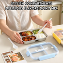 idrop 700ML 304 Stainless Steel Lunch Box with Lid Food Grade Compartment Bento Box Airtight Meal Container for Students and Office Use Bekas Makan Keluli Tahan Karat 304 Dengan Penutup Gred Makanan Bekas Berpetak Kedap Udara Untuk Pelajar dan Pejabat (S)