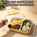 idrop 700ML 304 Stainless Steel Lunch Box with Lid Food Grade Compartment Bento Box Airtight Meal Container for Students and Office Use Bekas Makan Keluli Tahan Karat 304 Dengan Penutup Gred Makanan Bekas Berpetak Kedap Udara Untuk Pelajar dan Pejabat (S)