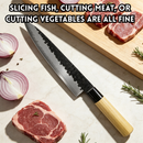 idrop 6 PCS Japanese Style Stainless Steel Kitchen Knife Set with Wooden Cutting Board Household Cooking Knife & Food Preparation for Kitchen Pisau Dapur Keluli Tahan Karat Gaya Jepun Dengan Papan Pemotong Kayu Untuk Memasak & Penyediaan Makanan (S)