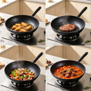 idrop 32CM Blue Crystal Non Stick Wok with Steamer & Spatula Flat Bottom Frying Pan for Gas Stove & Induction Cooker Kuali Blue Crystal 32CM Dengan Pengukus & Spatula Periuk Leper Anti Lekat Sesuai Untuk Dapur Gas & Induksi (S)