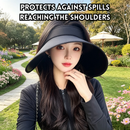 idrop Women Sun Visor Hat UV Protection Wide Brim Sun Hat Open Top Summer Outdoor Cap Face Covering Sunshade Hat Set Set Topi Visor Wanita Perlindungan UV Topi Bertepi Lebar Anti Matahari Topi Terbuka Bahagian Atas Untuk Musim Panas dan Aktiviti Luar (S)