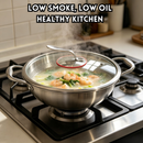 idrop 【24CM - 34CM】Titanium Dengan Penutup Dua Pemegang & Satu Pemegang Sesuai Untuk Dapur Gas dan Induksi Titanium Hammered Wok & Frying Pan with Lid Double Handle Single Handle Flat & Round Bottom Gas Stove Induction Cooker Compatible Kuali (S)