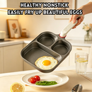 idrop 3 in 1 Titanium Iron Non Stick Frying Pan 3 Compartment Breakfast Egg Burger Pan Flat Bottom Cooking Pan Kitchen Cookware Set Set Kuali Tidak Lekat Titanium Iron 3 Dalam 1 Kuali Sarapan 3 Ruang Kuali Telur dan Burger Tapak Rata Peralatan Dapur (S)