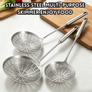 idrop【 14CM - 20CM 】Stainless Steel Skimmer Spoon Long Handle Strainer Food Grade Frying Noodle Dumpling Draining Ladle Kitchen Tool Senduk Penapis Keluli Tahan Karat Pemegang Panjang Gred Makanan Senduk Goreng Mi Ladu Peniris Air Alat Dapur Serbaguna (S)