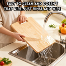 idrop Bamboo Cutting Board Square Wooden Chopping Board Fruit & Vegetable Kitchen Food Preparation Board Household Bamboo Chopping Block Papan Pemotong Buluh Berbentuk Segi Empat Untuk Memotong Buah, Sayur & Penyediaan Makanan Di Dapur Kegunaan Rumah (S)