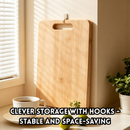 idrop Bamboo Cutting Board Square Wooden Chopping Board Fruit & Vegetable Kitchen Food Preparation Board Household Bamboo Chopping Block Papan Pemotong Buluh Berbentuk Segi Empat Untuk Memotong Buah, Sayur & Penyediaan Makanan Di Dapur Kegunaan Rumah (S)