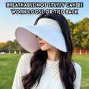 idrop Women Sun Visor Hat UV Protection Wide Brim Sun Hat Open Top Summer Outdoor Cap Face Covering Sunshade Hat Set Set Topi Visor Wanita Perlindungan UV Topi Bertepi Lebar Anti Matahari Topi Terbuka Bahagian Atas Untuk Musim Panas dan Aktiviti Luar (S)
