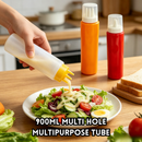 idrop 900ML【3 / 5 Hole】Multipurpose Squeeze Bottle Upside Down Sauce Dispenser Salad Dressing Bottle Jam Cream Condiment Container Botol Picit Serbaguna 900ML 3 / 5 Lubang Botol Sos Boleh Terbalik Botol Dressing Salad Botol Jem Botol Krim Bekas Perasa (S)