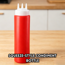 idrop 900ML【3 / 5 Hole】Multipurpose Squeeze Bottle Upside Down Sauce Dispenser Salad Dressing Bottle Jam Cream Condiment Container Botol Picit Serbaguna 900ML 3 / 5 Lubang Botol Sos Boleh Terbalik Botol Dressing Salad Botol Jem Botol Krim Bekas Perasa (S)