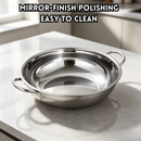 idrop 【26CM - 32CM】Stainless Steel Periuk Sup Keluli Tahan Karat Periuk Steamboat Tebal Sup Cetek Untuk Kegunaan Rumah Sesuai Untuk Dapur Induksi & Gas Soup Pot Thickened Hot Pot Cooking Stock Pot Household Cookware for Induction Cooker & Gas Stove (S)