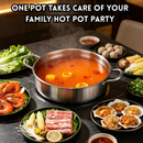 idrop 【26CM - 32CM】Stainless Steel Periuk Sup Keluli Tahan Karat Periuk Steamboat Tebal Sup Cetek Untuk Kegunaan Rumah Sesuai Untuk Dapur Induksi & Gas Soup Pot Thickened Hot Pot Cooking Stock Pot Household Cookware for Induction Cooker & Gas Stove (S)