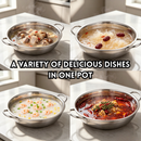 idrop 【26CM - 32CM】Stainless Steel Periuk Sup Keluli Tahan Karat Periuk Steamboat Tebal Sup Cetek Untuk Kegunaan Rumah Sesuai Untuk Dapur Induksi & Gas Soup Pot Thickened Hot Pot Cooking Stock Pot Household Cookware for Induction Cooker & Gas Stove (S)