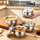 idrop Stainless Steel Steaming & Stewing Bowl with Lid Double Boiler Soup Bowl Egg Custard Steamer Pot Multi Purpose Cooking Bowl Mangkuk Kukus & Rebus Keluli Tahan Karat Dengan Penutup Sesuai Untuk Kukus Telur, Sup, Ayam & Masakan Pelbagai Guna (S)