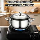 idrop [ 16CM – 24CM ] SUS304 Stainless Steel Apple Pot Thickened Soup Pot Non Stick Porridge Cooking Steaming Stew Induction Compatible Cookware Periuk Apple Keluli Tahan Karat 16CM–24CM SUS304 Sup Tebal Bubur Kukus Rebus  (S)
