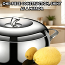 idrop [ 16CM – 24CM ] SUS304 Stainless Steel Apple Pot Thickened Soup Pot Non Stick Porridge Cooking Steaming Stew Induction Compatible Cookware Periuk Apple Keluli Tahan Karat 16CM–24CM SUS304 Sup Tebal Bubur Kukus Rebus  (S)