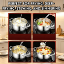 idrop [ 16CM – 24CM ] SUS304 Stainless Steel Apple Pot Thickened Soup Pot Non Stick Porridge Cooking Steaming Stew Induction Compatible Cookware Periuk Apple Keluli Tahan Karat 16CM–24CM SUS304 Sup Tebal Bubur Kukus Rebus  (S)