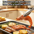 idrop【 S / M / L 】Rectangular BBQ Grill Pan Non Stick Baking Tray Outdoor Barbecue Teppanyaki Fish Grill Pan Kitchen Cookware Dulang BBQ Segi Empat Kuali Panggang Tidak Lekat Untuk Barbeku Luar Teppanyaki dan Ikan Peralatan Dapur Rumah (S)