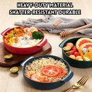idrop 18CM PP Plastic Bowl / 22.3CM PP Plastic Double Handle Round Plate Fruit Salad Steak Serving Restaurant Home Use Mangkuk Pemegang Dua Plastik PP 18CM Pinggan Bulat Pemegang Dua Plastik PP 22.3CM Salad Buah Hidangan Steak Kegunaan Rumah Restoran (S)