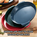 idrop 18CM PP Plastic Bowl / 22.3CM PP Plastic Double Handle Round Plate Fruit Salad Steak Serving Restaurant Home Use Mangkuk Pemegang Dua Plastik PP 18CM Pinggan Bulat Pemegang Dua Plastik PP 22.3CM Salad Buah Hidangan Steak Kegunaan Rumah Restoran (S)