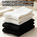 idrop 【 5 PAIR 】Disposable Cotton Socks Breathable Anti Odor Mid Calf Socks Unisex Travel Training No Wash Daily Socks Stokin Kapas Pakai Buang 5 Pasang Bernafas Anti Bau Stokin Pertengahan Betis Uniseks Untuk Perjalanan Latihan dan Kegunaan Harian (S)