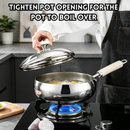 idrop【22CM – 26CM】SUS 304 Deep Belly Wok Single Handle Cooking Pan Induction and Gas Stove Compatible Kitchen Cookware Kuali Perut Dalam SUS 304 22CM–26CM Pemegang Tunggal Kuali Memasak Sesuai Dapur Induksi dan Gas Peralatan Dapur Rumah Tangga (S)