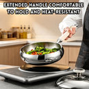idrop【22CM – 26CM】SUS 304 Deep Belly Wok Single Handle Cooking Pan Induction and Gas Stove Compatible Kitchen Cookware Kuali Perut Dalam SUS 304 22CM–26CM Pemegang Tunggal Kuali Memasak Sesuai Dapur Induksi dan Gas Peralatan Dapur Rumah Tangga (S)