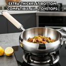 idrop【22CM – 26CM】SUS 304 Deep Belly Wok Single Handle Cooking Pan Induction and Gas Stove Compatible Kitchen Cookware Kuali Perut Dalam SUS 304 22CM–26CM Pemegang Tunggal Kuali Memasak Sesuai Dapur Induksi dan Gas Peralatan Dapur Rumah Tangga (S)