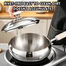 idrop【22CM – 26CM】SUS 304 Deep Belly Wok Single Handle Cooking Pan Induction and Gas Stove Compatible Kitchen Cookware Kuali Perut Dalam SUS 304 22CM–26CM Pemegang Tunggal Kuali Memasak Sesuai Dapur Induksi dan Gas Peralatan Dapur Rumah Tangga (S)