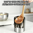 idrop【 Short / Tall 】Thickened Stainless Steel Spoon Rest Ladle Holder Spatula Stand Heat Resistant Kitchen Counter Organizer Pemegang Senduk Keluli Tahan Karat Tebal Pendek / Tinggi Rak Letak Sudu Spatula Tahan Panas Organiser Meja Dapur Serbaguna (S)