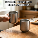 idrop【 300ML 】304 Stainless Steel Double Wall Insulated Cup Tea Unbreakable Water Cup Industrial Style Portable Tumbler Cawan Keluli Tahan Karat 304 300ML Dinding Berkembar Cawan Teh Penebat Anti Pecah Gaya Industri Minuman Mudah Alih Peralatan Rumah (S)