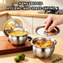 idrop Stainless Steel Steaming & Stewing Bowl with Lid Double Boiler Soup Bowl Egg Custard Steamer Pot Multi Purpose Cooking Bowl Mangkuk Kukus & Rebus Keluli Tahan Karat Dengan Penutup Sesuai Untuk Kukus Telur, Sup, Ayam & Masakan Pelbagai Guna (S)