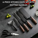 idrop 6 PCS Premium Stainless Steel Kitchen Knife Set Chef Knife Cooking Knife Household Cutlery Set Gift Kitchen Tool Set Pisau Dapur Keluli Tahan Karat Premium 6PCS Pisau Chef Pisau Memasak Set Pisau Rumah Sesuai Dijadikan Hadiah Peralatan Dapur (S)