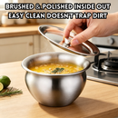 idrop Stainless Steel Steaming & Stewing Bowl with Lid Double Boiler Soup Bowl Egg Custard Steamer Pot Multi Purpose Cooking Bowl Mangkuk Kukus & Rebus Keluli Tahan Karat Dengan Penutup Sesuai Untuk Kukus Telur, Sup, Ayam & Masakan Pelbagai Guna (S)