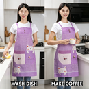 idrop Short Sleeve Kitchen Apron Set Cartoon Home Cooking Apron Anti Stain Household Apron for Men and Women Random Colour Set Set Apron Dapur Lengan Pendek Set Kartun Apron Memasak Rumah Anti Kotoran Untuk Lelaki dan Wanita Warna Rawak (S)