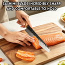 idrop 6 PCS Japanese Style Stainless Steel Kitchen Knife Set with Wooden Cutting Board Household Cooking Knife & Food Preparation for Kitchen Pisau Dapur Keluli Tahan Karat Gaya Jepun Dengan Papan Pemotong Kayu Untuk Memasak & Penyediaan Makanan (S)