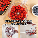 idrop Automatic Fruit Wash & Drain Basket Transparent Snail Design Kitchen Strainer Multi-Function Food Rinse & Drain, Bakul Basuh Buah Automatik Rekaan Siput Lutsinar Penapis Sinki Dapur Penapis & Peniris Makanan Serbaguna Untuk Kegunaan Rumah (S)