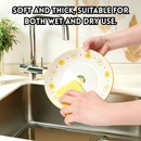 idrop Wood Pulp Dish Cloth Kitchen Cleaning Sponge Non Stick Oil Thickened Dishwashing Cloth Lint Free Scrubber Random Colour Home Cleaning Kain Cuci Pinggan Pulpa Kayu Span Pembersih Dapur Tidak Lekat Minyak Tebal Kain Lap Tanpa Bulu Warna Rawak (S)