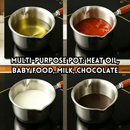 idrop 500ML Oil Pouring Pot Food Grade 304 Stainless Steel Heat Resistant Oil Drizzle Pot Kitchen Oil Dispenser for Pouring Hot Oil, Periuk Minyak 500ML 1PCS Keluli Tahan Karat 304 Gred Makanan Tahan Haba Bekas Tuang Minyak Panas Untuk Kegunaan Dapur (S)