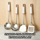 idrop Stainless Steel Cooking Utensil Set Thickened Spatula Soup Spoon Pan- Fry Spatula Rice Spoon Kitchen Tool Set Set Set Peralatan Dapur Keluli Tahan Karat Sudu Bayi Spatula Tebal Senduk Sup Sudu Penapis Sudip Goreng (S)