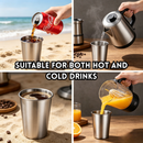 idrop【 350ML – 680ML 】304 Stainless Steel Single Layer Cup Large Capacity Juice Drink Unbreakable Camping Portable Dormitory Use Cawan Keluli Tahan Karat 304 Satu Lapisan 350ML–680ML Kapasiti Besar Minuman Jus Tahan Lasak Berkumur Asrama Perkhemahan (S)